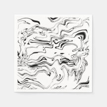 Schwarz-Weiß-Musterpapier Napkins