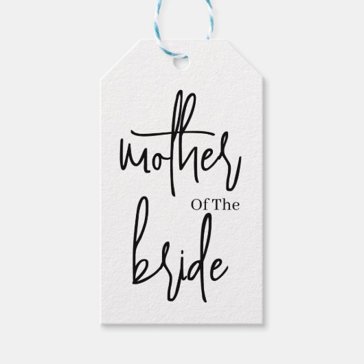 Schwarz-Weiß-Mutter der Braut Geschenkanhänger (Vorderseite)