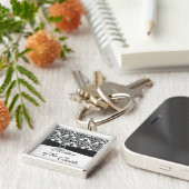 Schwarz-Weiß-Mutter des Schlüsselanhängers Schlüsselanhänger (Seite)