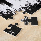 Schwarz-Weiß-Mystische Waldträume Puzzle (Seite)