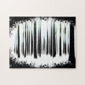 Schwarz-Weiß-Mystische Waldträume Puzzle (Horizontal)