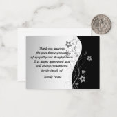 Schwarz-Weiß nach der Beerdigung Danke Karten (Vorderseite/Rückseite Beispiel)