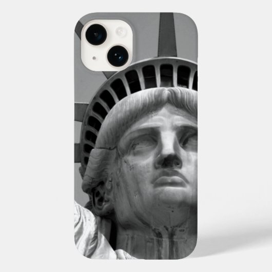 Schwarz-Weiß-Nah-up-Freiheitsstatue Case-Mate iPhone Hülle (Rückseite)