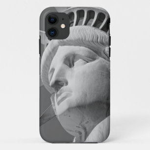 Schwarz-Weiß-Nah-up-Freiheitsstatue iPhone 11 Hülle