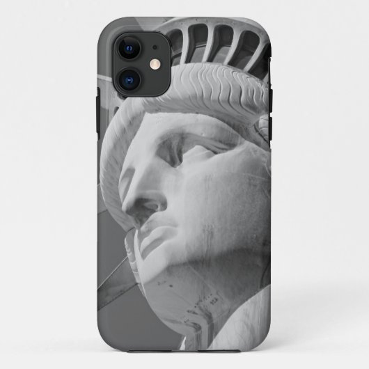 Schwarz-Weiß-Nah-up-Freiheitsstatue Case-Mate iPhone Hülle (Rückseite)