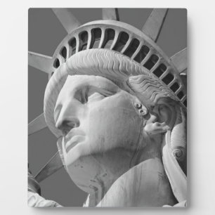 Schwarz-Weiß-Nah-up-Freiheitsstatue Fotoplatte