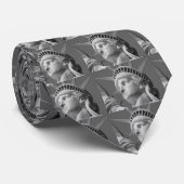 Schwarz-Weiß-Nah-up-Freiheitsstatue Krawatte (Gerollt)