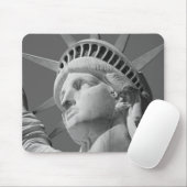 Schwarz-Weiß-Nah-up-Freiheitsstatue Mousepad (Mit Mouse)