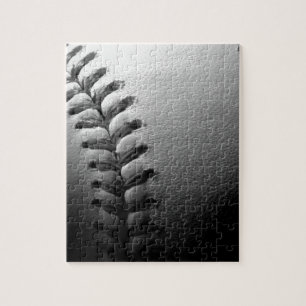 Schwarz-Weiß Nahaufnahme Baseball Puzzle