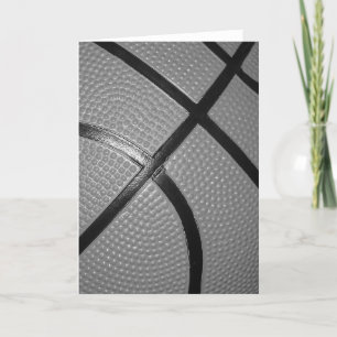 Schwarz-Weiß-Nahaufnahme Basketball Karte