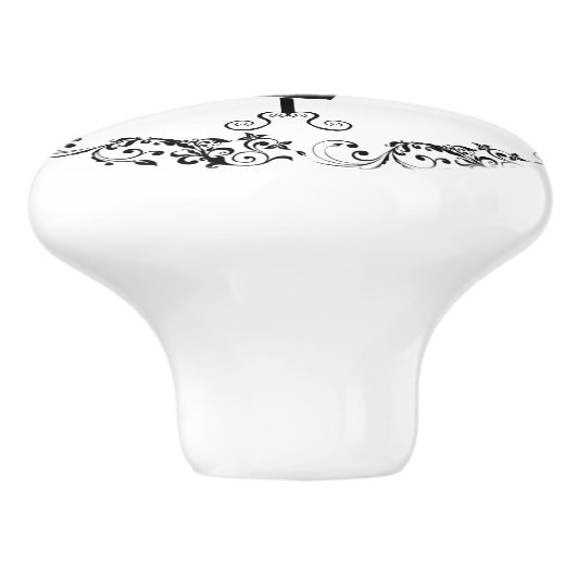 Schwarz-Weiß-Nähraum Bodice Dress Form Keramikknauf (Seitenansicht)