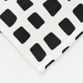 Schwarz-Weiß-Nahtloses Doodle-Muster. Hand-zeichn Fleecedecke (Ecke)