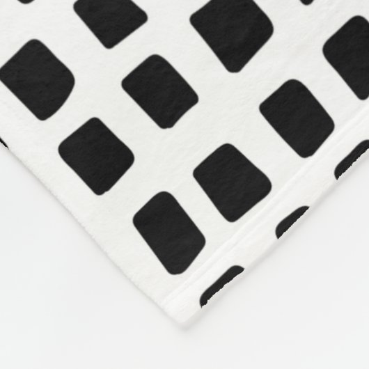 Schwarz-Weiß-Nahtloses Doodle-Muster. Hand-zeichn Fleecedecke (Ecke)