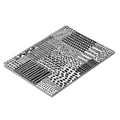 Schwarz-Weiß-Nahtloses Doodle-Muster. Hand-zeichn Notizblock (Linke Seite)