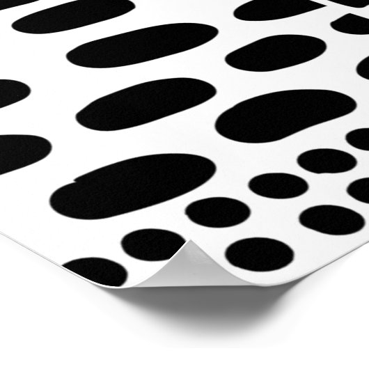 Schwarz-Weiß-Nahtloses Doodle-Muster. Hand-zeichn Poster (Ecke)