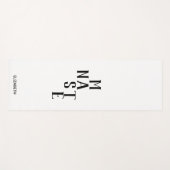 Schwarz-Weiß-Namaste-Reversible | Personalisiere Yogamatte (Vorderseite (Horizontal))