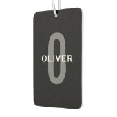 Schwarz-Weiß-Name der personalisierten Monogramm Autolufterfrischer (Links)