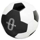 Schwarz-Weiß-Name der personalisierten Monogramm Fußball (Dreiviertel)