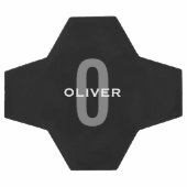 Schwarz-Weiß-Name der personalisierten Monogramm Fußball (Flach)