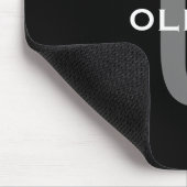 Schwarz-Weiß-Name der personalisierten Monogramm Mousepad (Ecke)