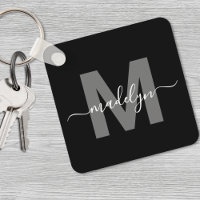 Schwarz Weiß Name Monogramm