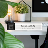 Schwarz, Weiß Namensplakette