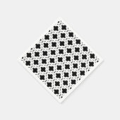 Schwarz-Weiß-Napkins Serviette (Ecke)