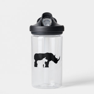 Schwarz-Weiß-Nashorn Trinkflasche
