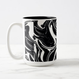 Schwarz-Weiß-Nass-Bildrolle ästhetisch Zweifarbige Tasse