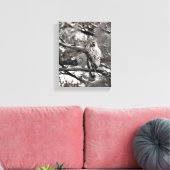 Schwarz-Weiß-Natur Roter Schulter Hawk Leinwanddruck (Insitu (Wohnzimmer))