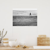 Schwarz-Weiß-Nautikfoto - Strand Seascape Poster (Küche)