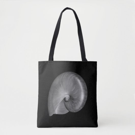 Schwarz-Weiß-Nautilus-Muschel Tasche (Vorderseite)