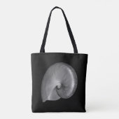 Schwarz-Weiß-Nautilus-Muschel Tasche (Rückseite)