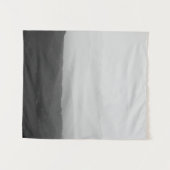 Schwarz-Weiß-Nebel-Horizontlinien Wandteppich (Vorderseite (Horizontal))