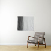 Schwarz-Weiß-Nebel-Horizontlinien Wandteppich (Beispiel (Horizontal))