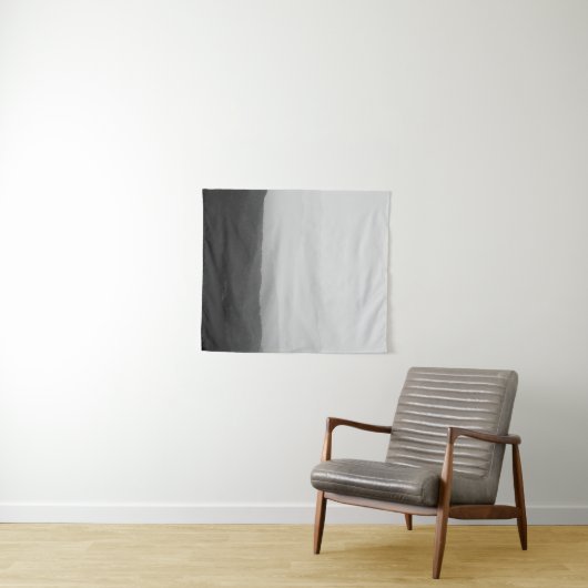 Schwarz-Weiß-Nebel-Horizontlinien Wandteppich (Beispiel (Horizontal))