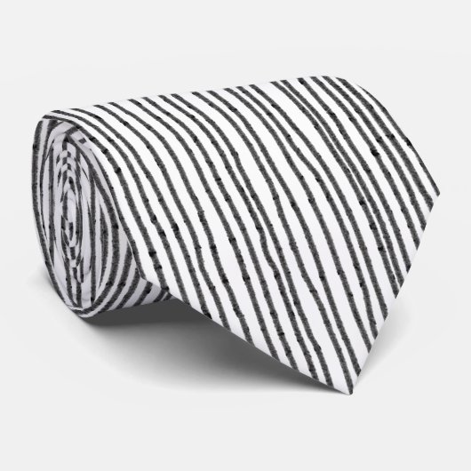 Schwarz-Weiß-Neck-Krawatte Krawatte (Gerollt)