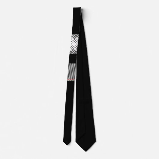 Schwarz-Weiß-Neck-Tie Krawatte (Rückseite)