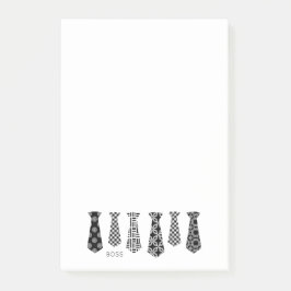 Schwarz-weiß Neck Tie Office Arbeit Ihm Boss Mode Post-it Klebezettel