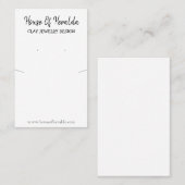 Schwarz-Weiß-Nekklace-Ohrring-Display-Holder Visitenkarte (Vorne/Hinten)