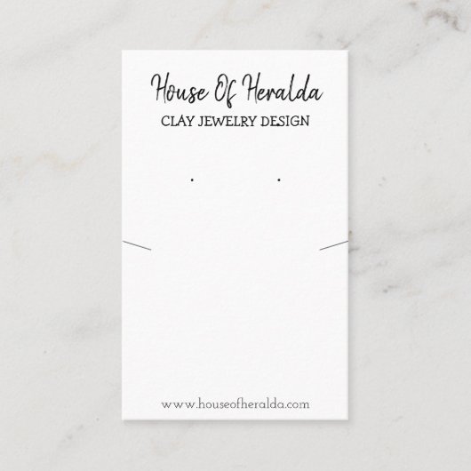 Schwarz-Weiß-Nekklace-Ohrring-Display-Holder Visitenkarte (Vorderseite)