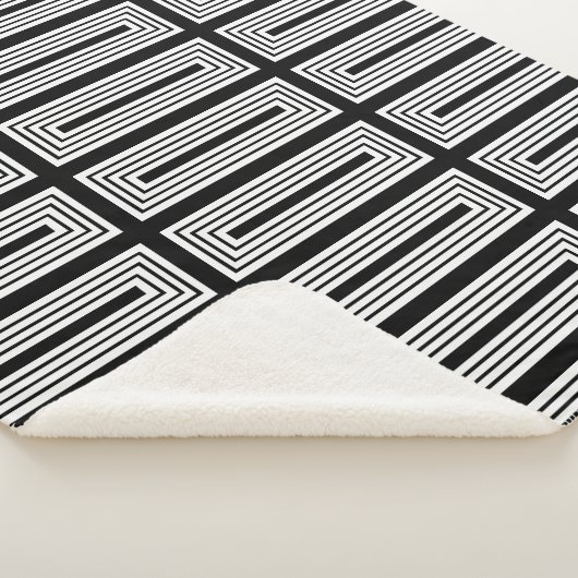 Schwarz-Weiß-Nester-Rechtecke Sherpadecke (3/4)