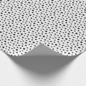 Schwarz-Weiß-Netzwerk mit Linien und Punkten Geschenkpapier (Ecke)