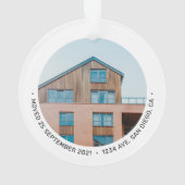 Schwarz & Weiß Neue Zuhause Erste Weihnachtsfeier  Ornament (Rückseite)