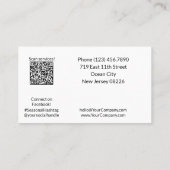 Schwarz & Weiß Neujahr Gruß & Dankeschön Visitenkarte (Rückseite)