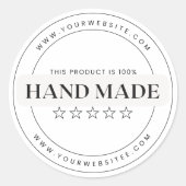 Schwarz-Weiß-Neutralhandaufkleber Runder Aufkleber (Vorderseite)