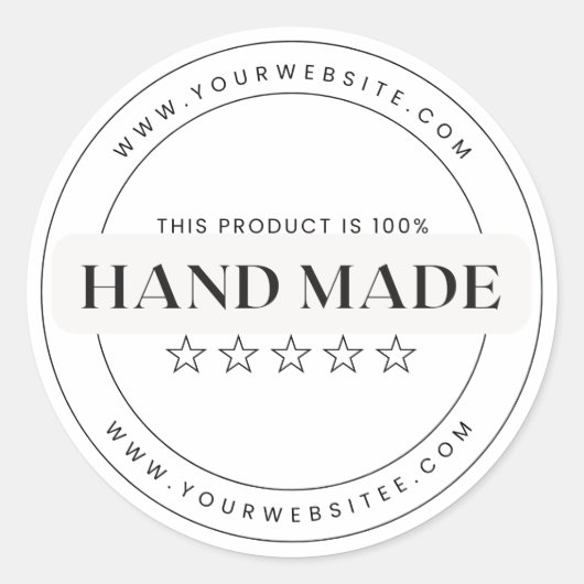 Schwarz-Weiß-Neutralhandaufkleber Runder Aufkleber (Vorderseite)