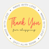 Schwarz-Weiß-Neutralhandaufkleber Runder Aufkleber (Vorderseite)