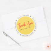 Schwarz-Weiß-Neutralhandaufkleber Runder Aufkleber (Umschlag)