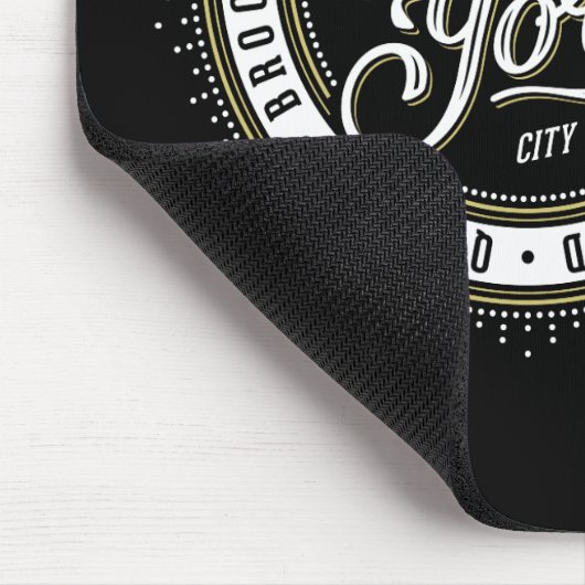 Schwarz-Weiß-New-York-City-Logo Mousepad (Ecke)